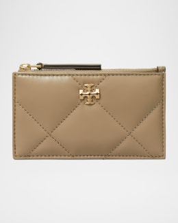 【関税&送料込】Tory Burch Fleming Leather Card Holder Tory Burch Fleming Quilted Leather Zip Card Case | Neiman Marcus