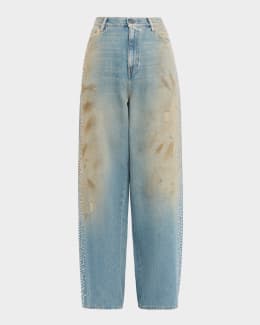 Golden Goose Kim Bleached Jeans with Crystals | Neiman Marcus