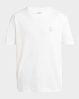 Tシャツ・カットソー ETRO Men Polo Shirts MRMA0002 AK576X0800 White T-SHIRT WITH PEGASO EMBROIDERY | T-shirt and Sweatshirts | ETRO