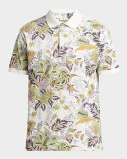 Etro Men's Silk Wildlife Graphic Short-Sleeve Shirt | Neiman Marcus