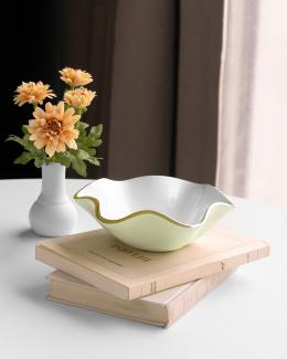 Beatriz Ball RESIN Rio Small Bowl With Base - Pink & Orange Swirl, 7x7x4 Inches, BPA Free - View #2