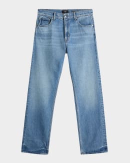 【送料&関税込】Jacquemus Straight Leg Jeans - Unisex JACQUEMUS De-Nîmes Droit striped high-rise straight-leg