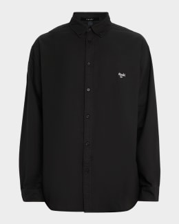 MONCLER｜ (8C00009 83927 041) Moncler Men's Zip-Front Denim Overshirt | Neiman Marcus