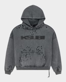 Diesel Men's S-Waf-Hood-New Faded Waffle Knit Hoodie
