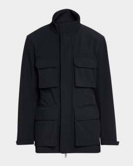 Emporio Armani Men's Zigzag Quilted Down Jacket | Neiman Marcus