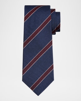 Ralph Lauren Purple Label Men's Striped Silk Tie | Neiman Marcus