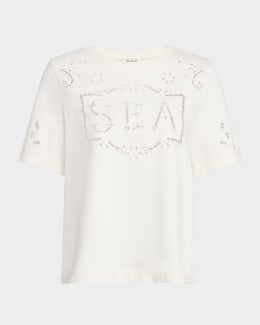Llainaa Hand-Embroidered Crop Top