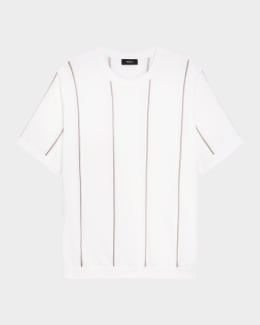 Theory Men's Striped Long-Sleeve T-Shirt | Neiman Marcus