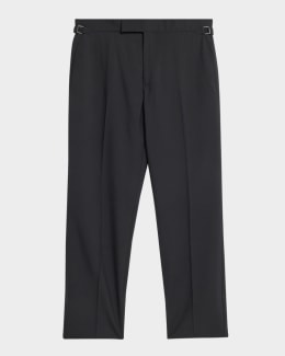 Prada Men's Patchwork Leather Straight-Leg Pants | Neiman Marcus