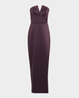 aidan mattox burgundy dress Dylan & Davids Long Stretch Off Shoulder Formal Dress - Burgundy - Size 18 main image 0