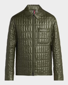 MONCLER - 専用 Moncler Men's Zip-Front Denim Overshirt | Neiman Marcus