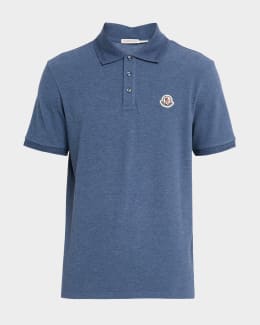 Moncler Men's Shark Pique Polo Shirt | Neiman Marcus