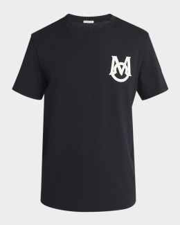 Moncler Men's Double Logo-Patch T-Shirt | Neiman Marcus