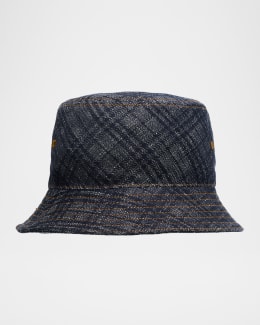 Burberry Men's Check EKD Bucket Hat | Neiman Marcus