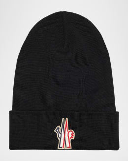 Moncler Grenoble Men's Ribbed Wool Beanie | Neiman Marcus