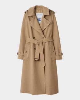 BURBERRY　コート Burberry Sandridge Check Short Trench Coat | Neiman Marcus