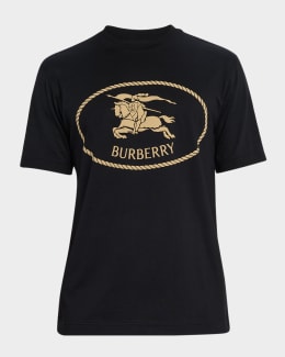 Burberry Men's B Crest Embroidered Cotton T-Shirt | Neiman
