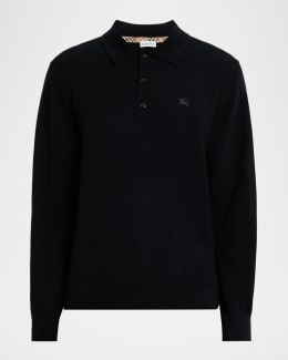 Burberry Men's Slim-Fit EKD Check Pique Polo Shirt | Neiman Marcus