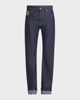 Bottega Veneta Subtle Striped Straight-Leg Wool Trousers