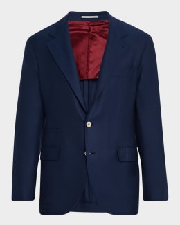 Brunello Cucinelli Men's Linen Deconstructed Suit Jacket | Neiman