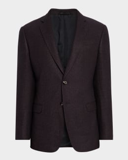 ジャケット・アウター EMPORIO ARMANI - velor check coat Emporio Armani Men's Mini-Check Printed Velvet Blazer