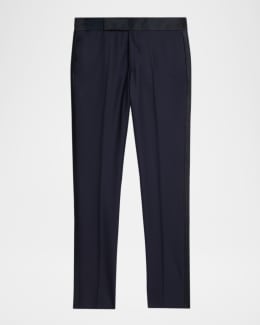 Giorgio Armani Men's Loose-Fit Seersucker Pants | Neiman Marcus