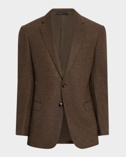 ボトムスその他 Giorgio Armani Double-Breasted Virgin Wool Blazer, Brown, Giorgio Armani Soft Basic Wool Two-Button Slim-Fit Blazer