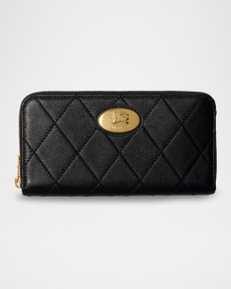 Saint Laurent YSL Monogram Large Zip Wallet in Grained Saint Laurent YSL Monogram Large Zip Wallet in Grained
