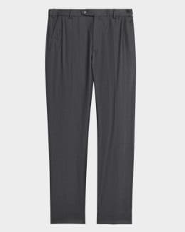 Prada Men's Straight-Fit Mohair-Wool Pants | Neiman Marcus