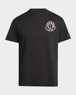 Tシャツ・カットソー Moncler T-Shirt With Pocket Black Monogram Cotton T-Shirt With Pocket - Polos & T-shirts