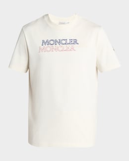 Moncler Men's Anchor Linework Logo T-Shirt | Neiman Marcus