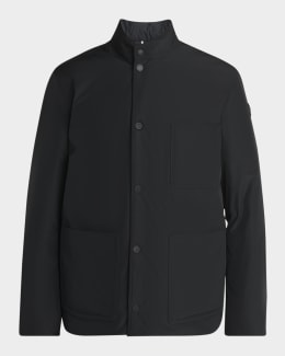 Burberry Men's Reversible Quilted Overshirt | Neiman Marcus