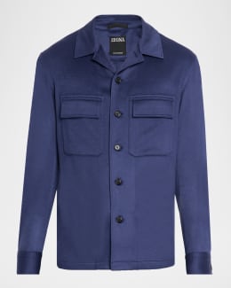 ZEGNA Men's Oasi Cashmere Overshirt | Neiman Marcus