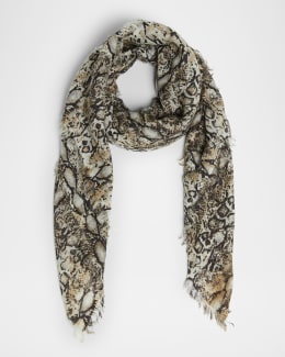 Saint Laurent Polka-Dot Modal-Blend Scarf | Neiman Marcus