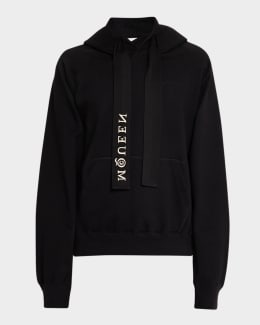 ★J W ANDERSON★ Logo embroidered drawstring hood black JW01 Logo Embroidery Hoodie Black | SUBTYPE