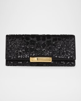 TOM FORD Nobile Mini Clutch Bag in Laminated Fabric | Neiman