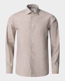 stafford athletic fit dress shirts Eton Contemporary Fit Elevated Twill Shirt Navy