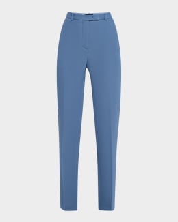 Emporio Armani Mid-Rise Straight-Leg Trousers | Neiman Marcus