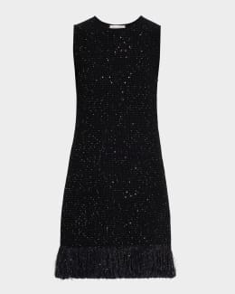 Versace Crystal-Collar Envers Satin Mini Dress | Neiman Marcus