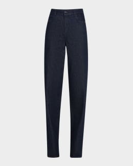 【EMPORIO ARMANI】00s wide straight slacks Emporio Armani Mid-Rise Straight-Leg Trousers | Neiman Marcus