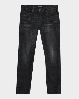 TOM FORD Men's Dark Wash Stretch Slim Fit Jeans | Neiman Marcus