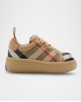 Burberry Kid's Cambridge Check Cotton Sneakers, Toddlers/Kids