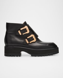 Jimmy Choo Meena Suede and Shearling Zip Ankle Boots | Neiman Marcus