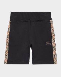 Burberry Boy's Oscar Check Cotton Shorts, Size 3-12 | Neiman Marcus