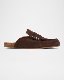 Burberry Cadet Grained Calf Leather Penny Loafers | Neiman