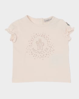 Moncler Girl's Logo Embroidered T-Shirt, Size 12M-3 | Neiman Marcus