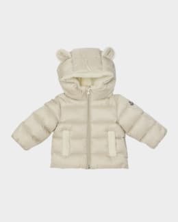 Moncler Kid's Maya Baby Hooded Down Jacket, Size 6M-3 | Neiman Marcus