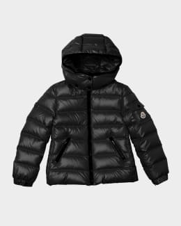 Moncler Girl's Bodette Puffer Jacket W/ Dyed Shearling Hood, Size