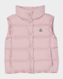 Moncler Girl's Liane Quilted Down Vest, Size 12-14 | Neiman Marcus