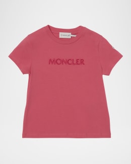 Moncler Girl's Embroidered Logo-Print T-Shirt, Size 8-14